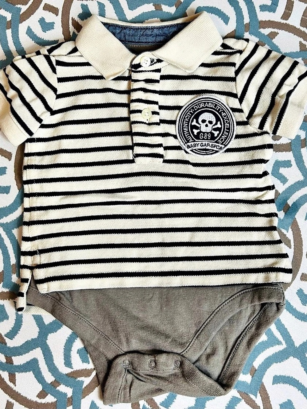 babyGap Baby Gap Striped Polo Bodysuit Baby 3-6M